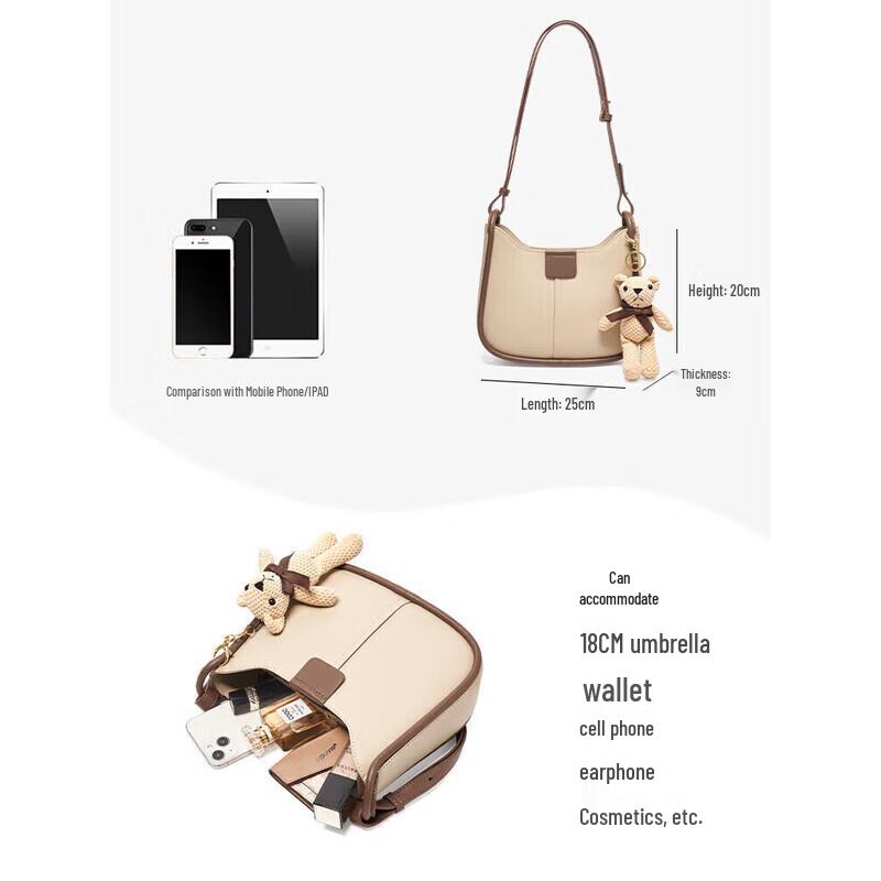 FCTOSSR Women's Fashion Saddle Shoulder Bag