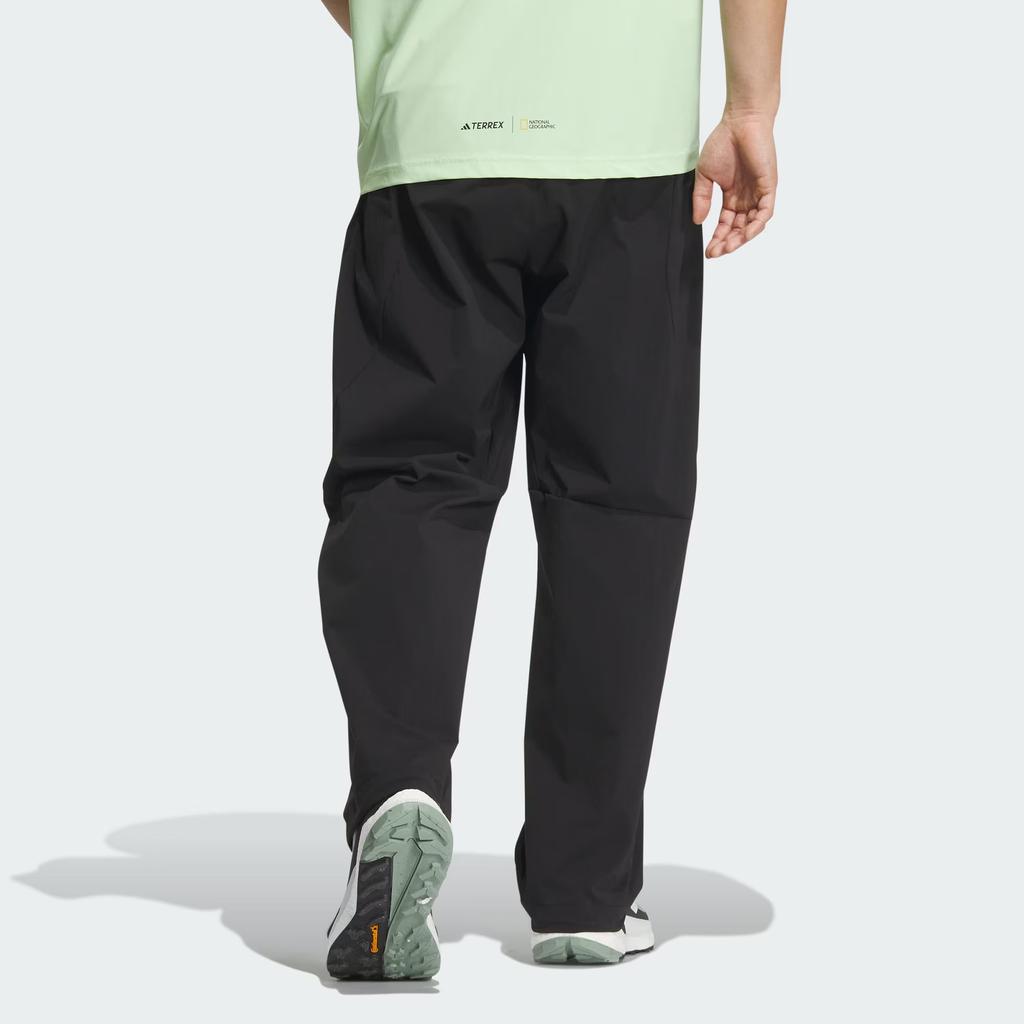 Adidas National Geographic Dwr Pants Letter Pattern Print Outdoor Hiking Knit Sports Pants Men Pants Black IS9528