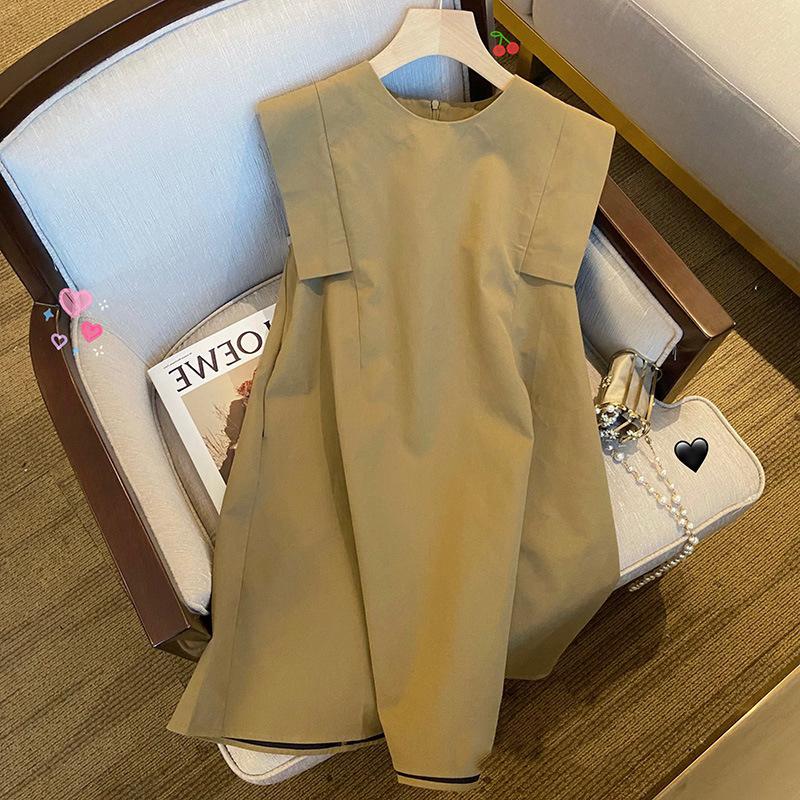 Circyy Kleider für Damen Flatterärmel Weißes Kleid Koreanisch Chic O-Ausschnitt Sommer Süß Lässig A-Linie Mode Schlichte Vestidos