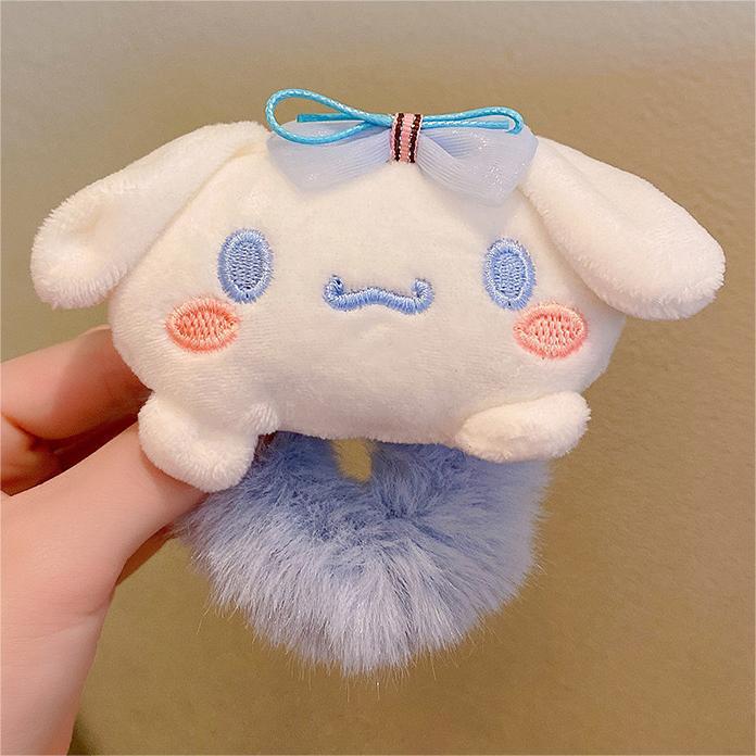 Sanrio Cinnamoroll & My Melody Cute Cartoon Plush Makeup Headband & Hair Clip Set for Women
