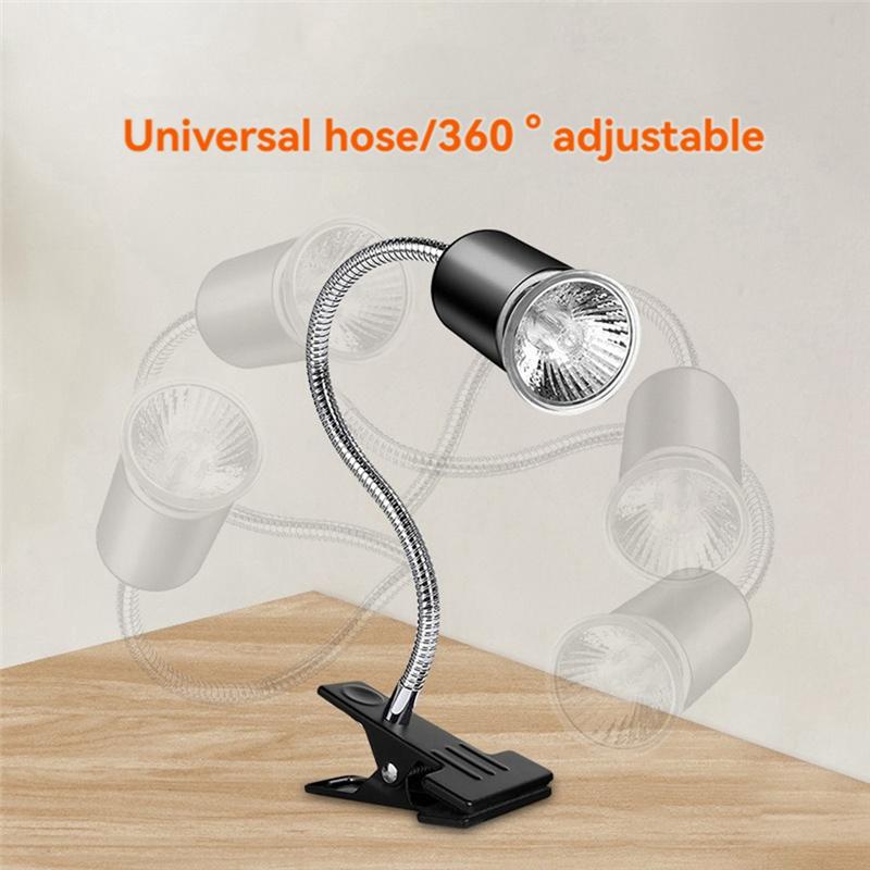 CYCLI-EU PLUG,50W Halogen Bulb Included Reptile Heat Lamp Aquarium Tank Heating Lamps For Tortoise Lizard Snake Terrarium