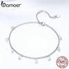 Bamoer 925 Sterling Silver Simple Geometric Crystal Cz Link Chain Bracelets &Bangles For Women Authentic Silver Jewelry Scb103