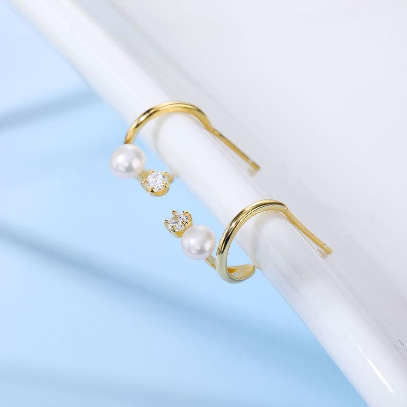 

Высококачественные жемчужные серьги в стиле ретро, французский простой дизайн, новый стиль для женщин