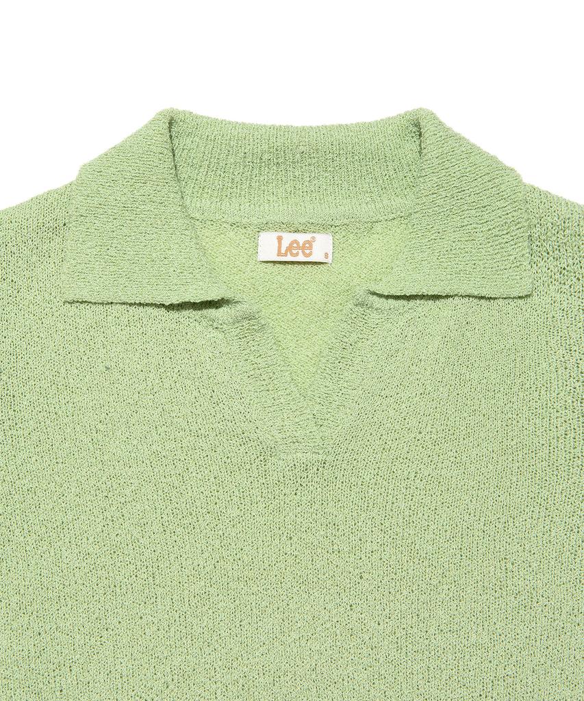 LEE Women'S Open Collar Knit Light Green