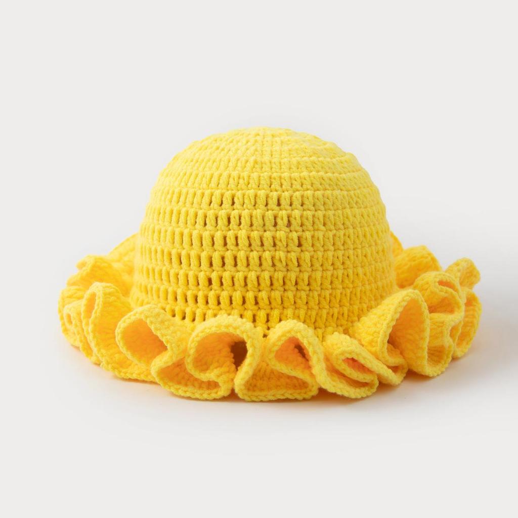 Handmade Wool Knit Hat: Thick, Windproof, Simple, Versatile, Solid Color for Autumn and Winter.