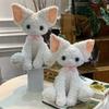 Süße Schwarze Katze Plüschtiere Kissen Khaki Lockige Kuki Schwarze Katze Devon Rex Puppe Stofftiere Festliche Geschenke Für Kinder Geburtstag Mädchen