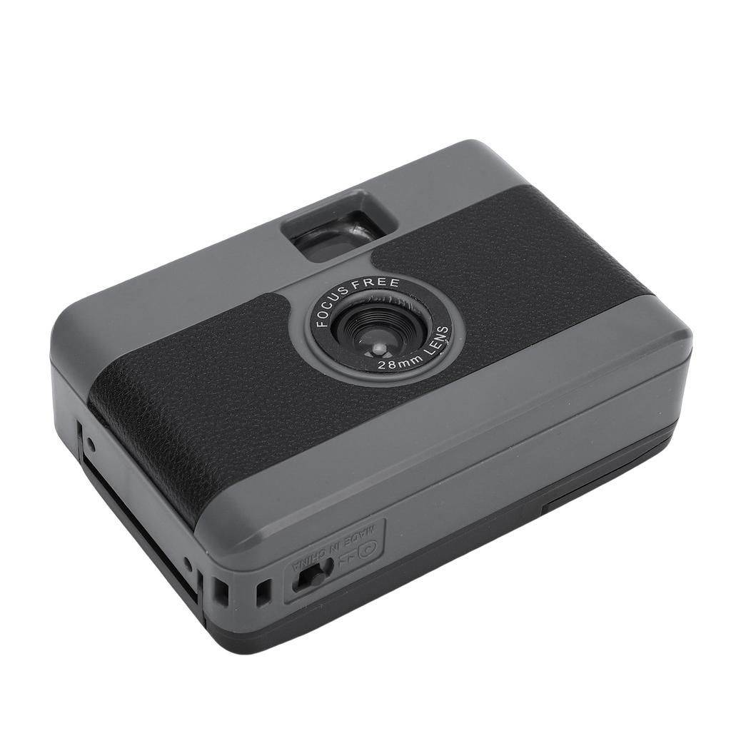 35mm Film Camera Vintage Style Reusable Camera Built In Flash for Travel Photography Black