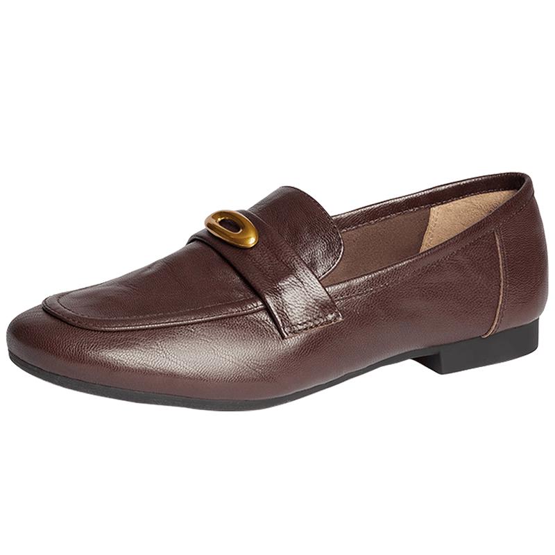 Senda Women s Genuine Leather Soft Sole Loafers 36