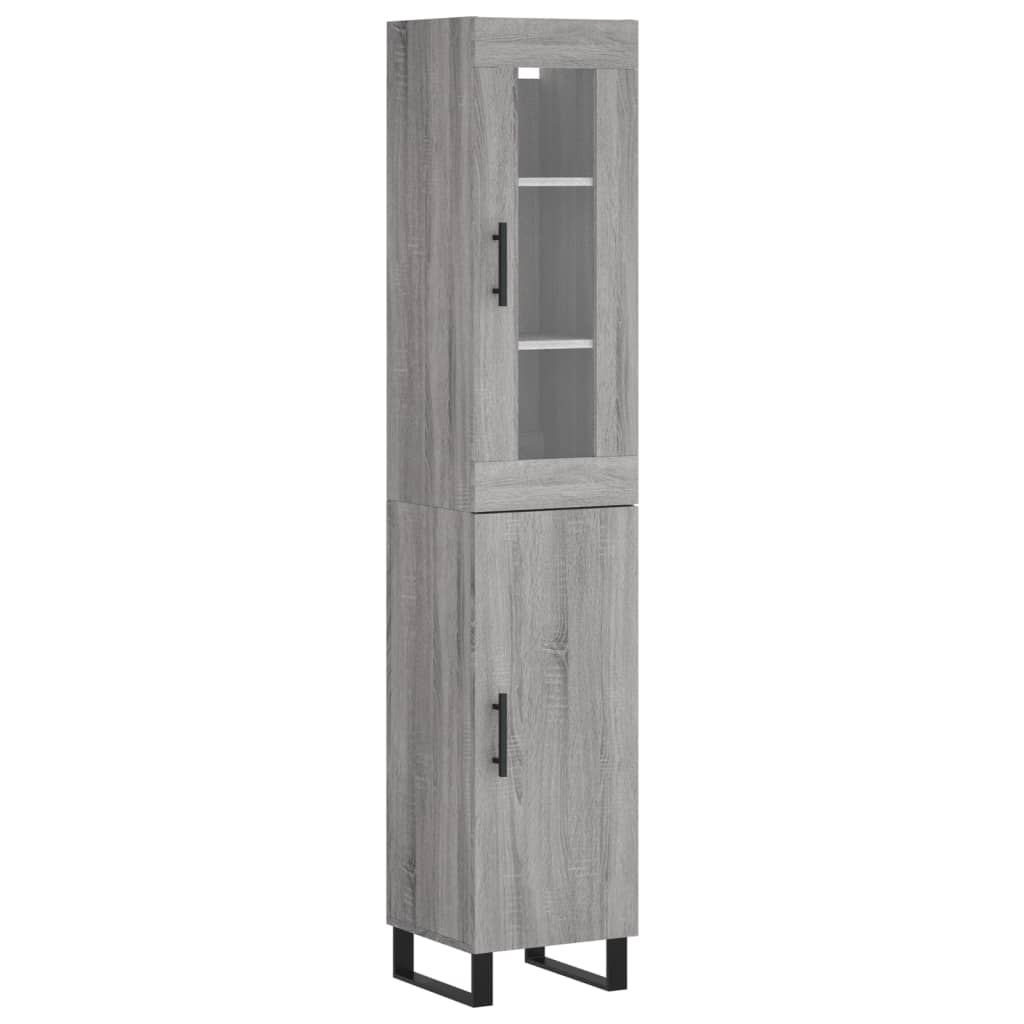 Highboard Gray Sonoma 34.5 x 34 x 180 cm Particleboard