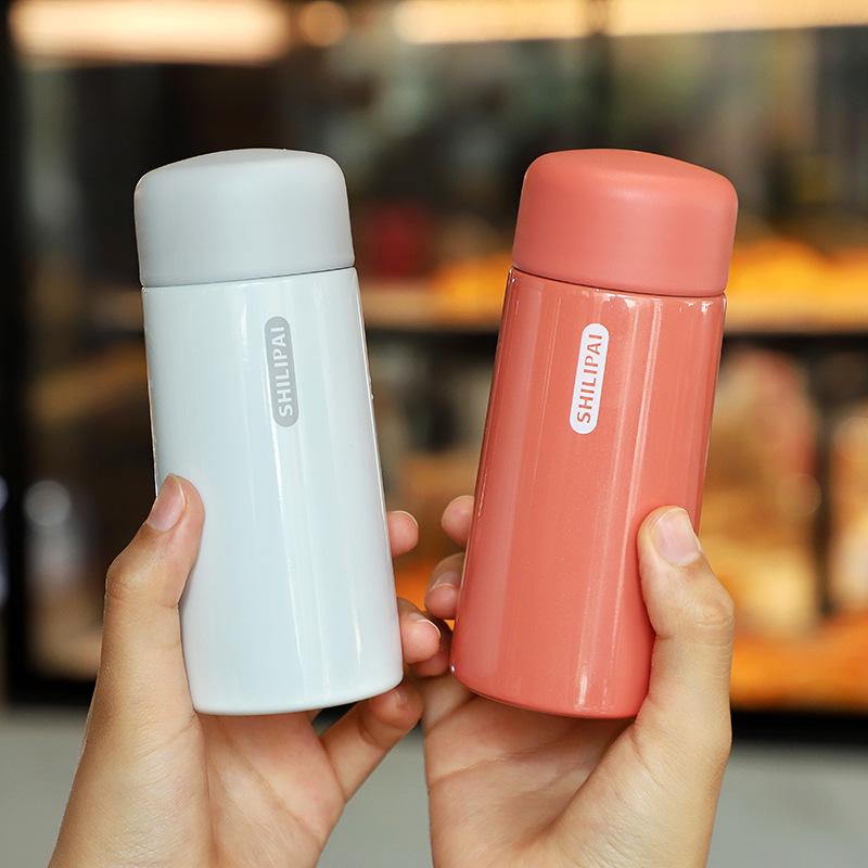Stylish Mini Insulated Cup for Girls - Portable Pocket Size with Tea Infuser, Leak-Proof 304 Stainless Steel.