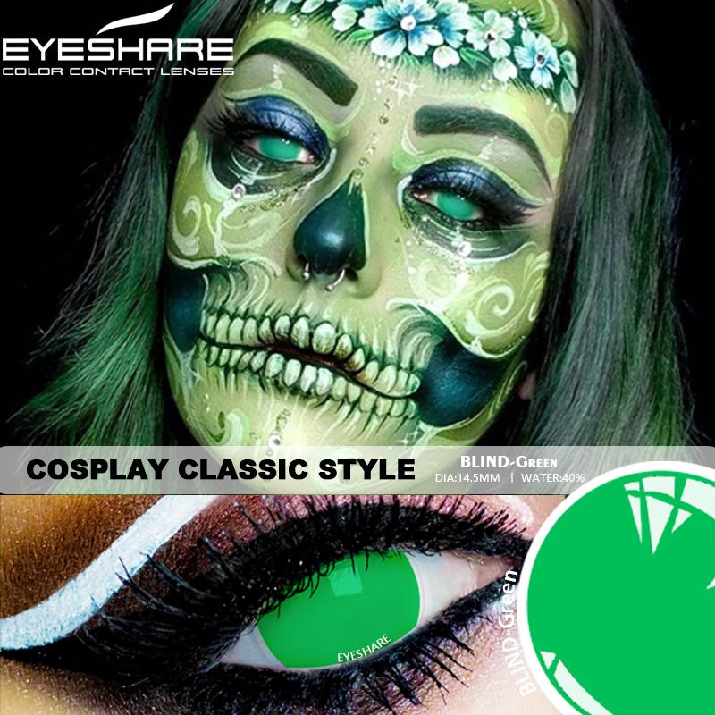 Eyeshare Color Contact Lenses For Eyes 1Pair Anime Cosplay Colored Lenses WHITE Red Halloween Lenses Contact Lens Beauty Makeup