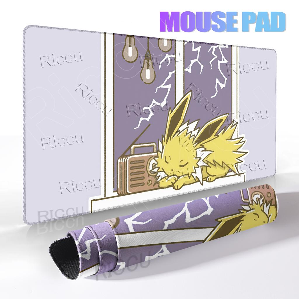 Mouse Pad Gaming Computer Accessories Eevee Pattern Mechanical Keyboard Rug XXL P-pokemon Desktop Carpet Kawaii Rubber Tablemats