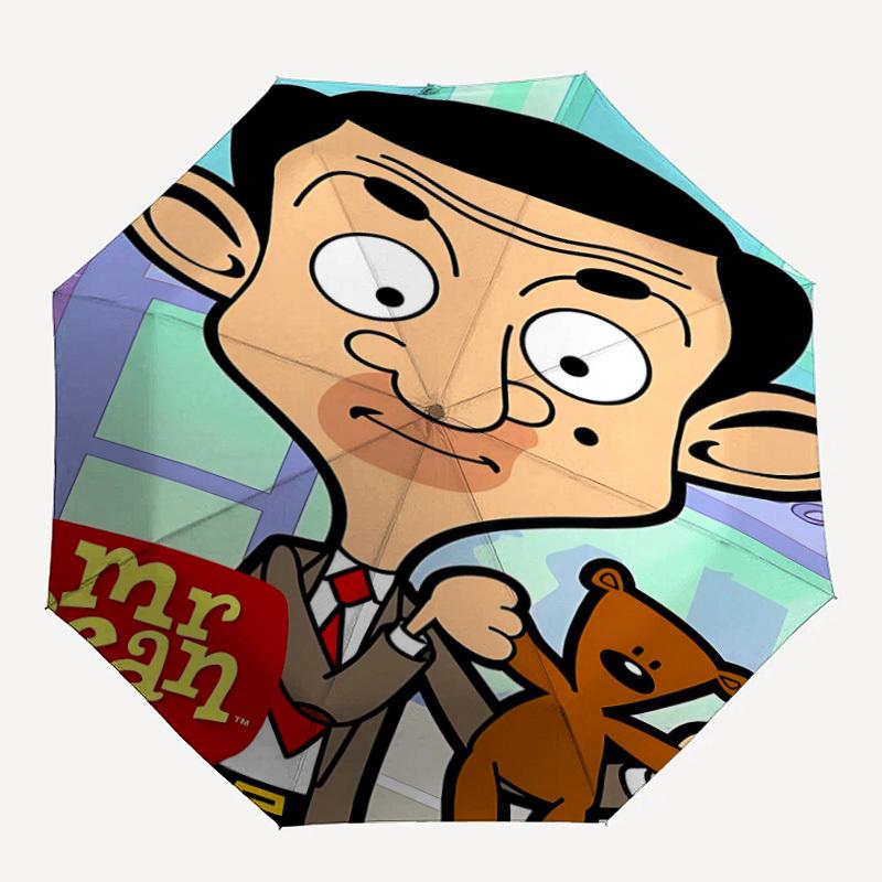

1PC Mr. Bean, Cartoon Automatic Open/Close, 8-Rib Durable Frame Compact Travel Umbrella for Men & Women S1222017