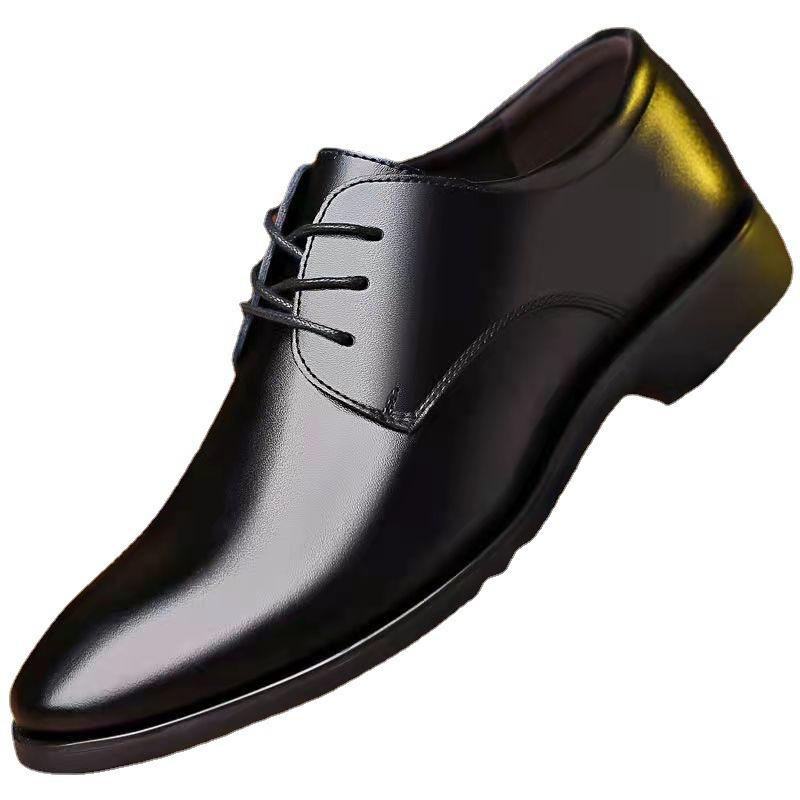 Mens Dress Leather Shoes Luxury Brand Pointed Toe Patent-leather Casual Men Shoes British Business Wedding Occupational Footwear