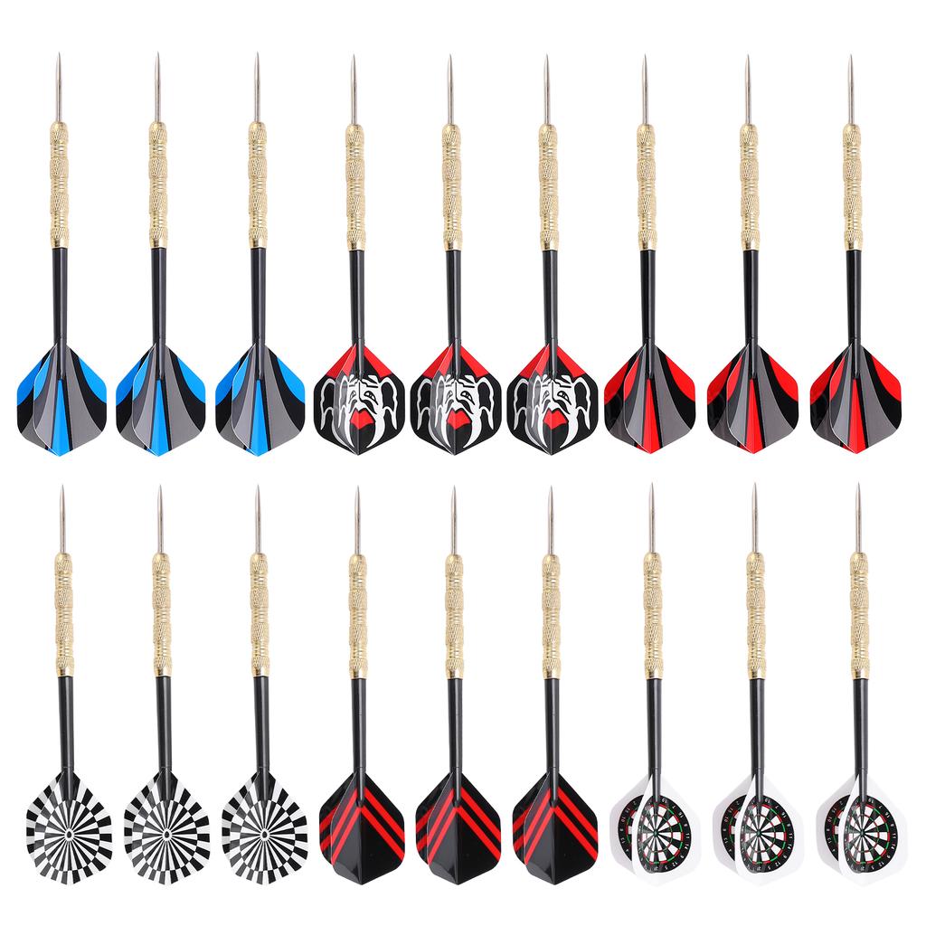 18 Pcs Professional Steel Tip Darts Flight Steel Tip Dart with Nice Flights Indoor Fitness