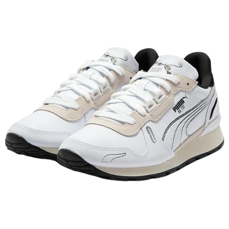 Puma Rx 737 No.1 Low Top Sports Casual Shoes Unisex Sneakers White Gray 389429-01