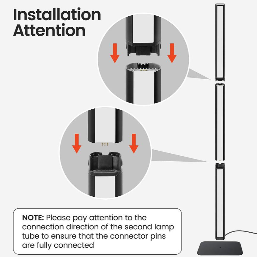 60W Full Aluminum Spliced Floor Plant Grow Light for Succulents and Green Plants