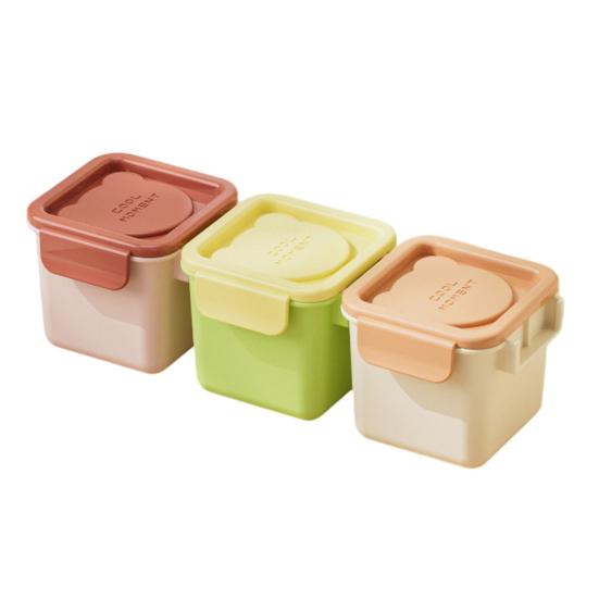 

3Pcs Ice Cube Box with Sealed Lid Mini Square Ice Tray for Odor-Free Storage Multi-Purpose Food Grade PP Ice Maker Kitchen Accessory разноцветный