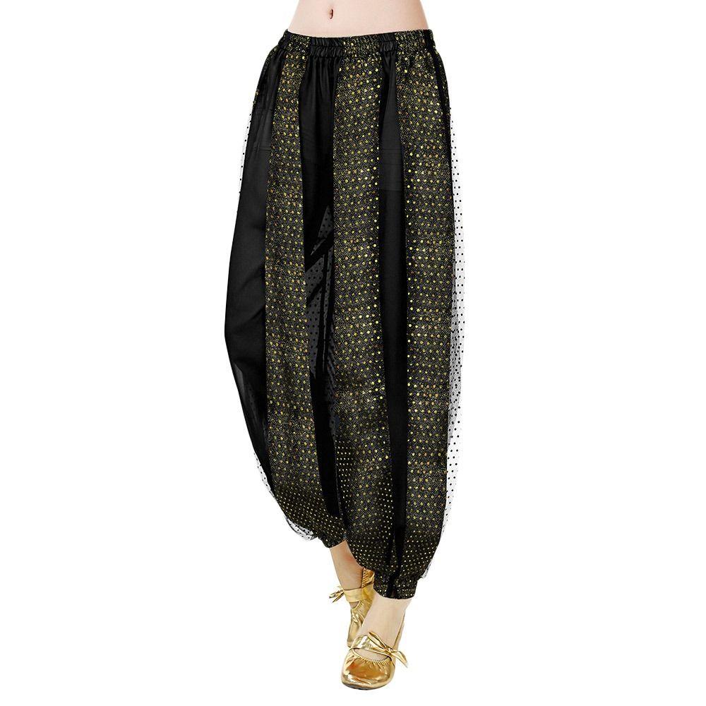 Tassel Belly Dance Pants Sequin Loose Pants Fashion Show Costumes  Women