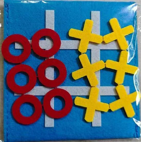 Children's Educational Tic-Tac-Toe Felt Game Board