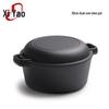 Xiyao 26cm Gietijzeren Dubbel Gebruik Dutch Oven