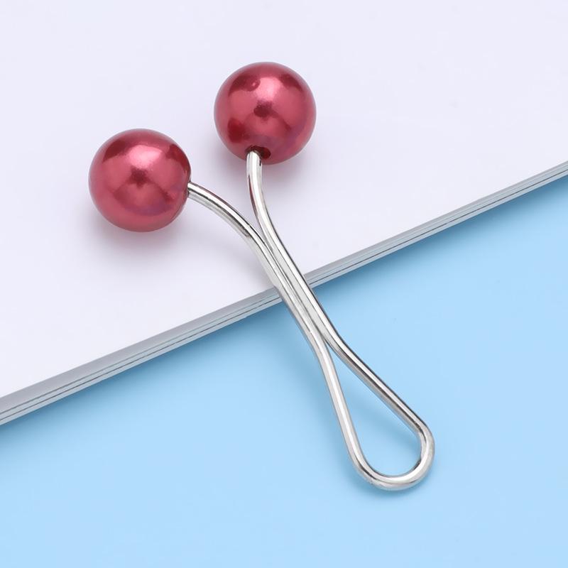 Colorful Metal Bead Headscarf Clip - U-shaped, Multifunctional Fashion Accessory