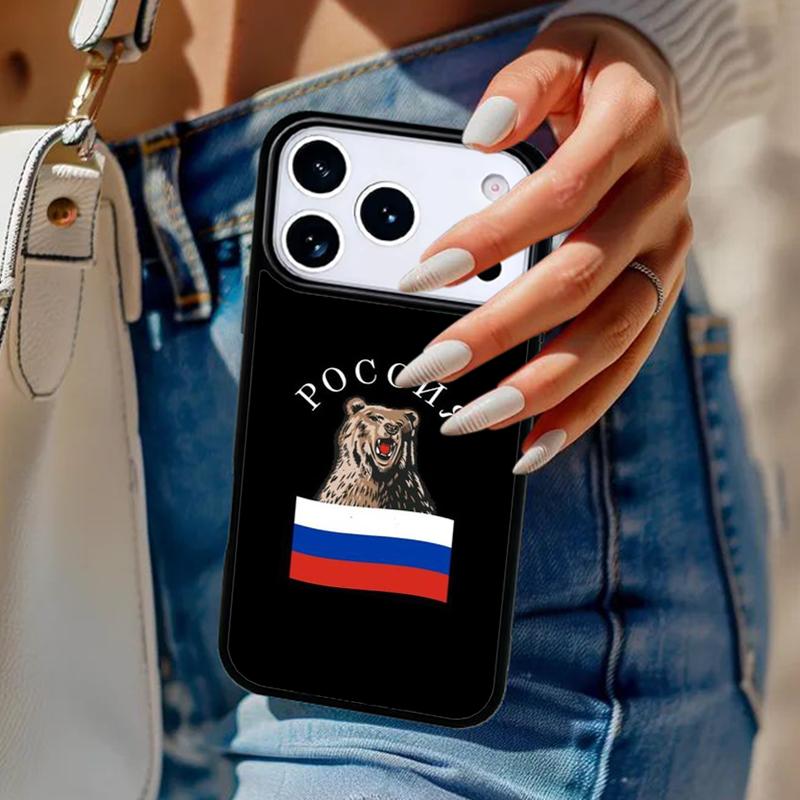 Russia Flag Phone Case For iPhone 17 Air 14 15 13 12 Max Cover For Apple 16e 11 Pro Max Plus Coque