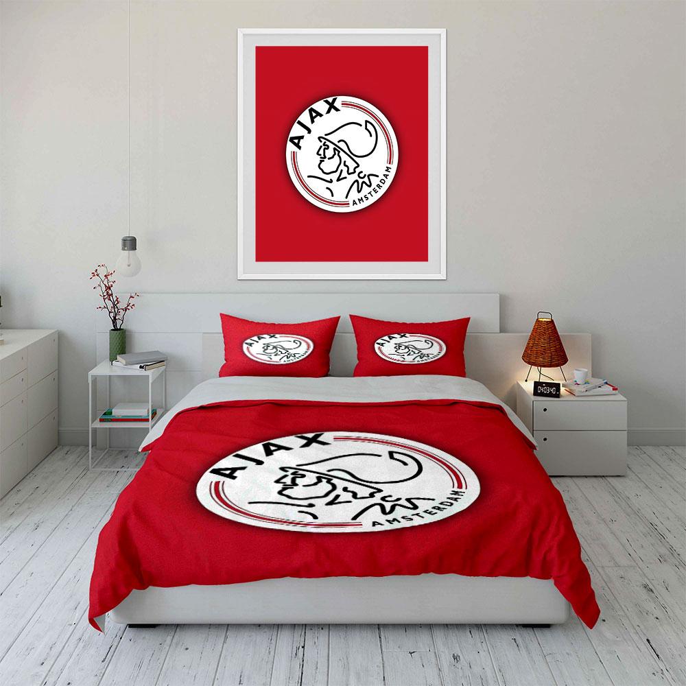 Set Biancheria da Letto Rossa Ajax Amsterdam Copripiumone Copripiumone Federe (1 * Copripiumino 2 * Federe, senza piumino)