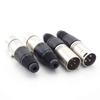 3 Pin 4 Pin Core XLR Power Connector Adapter Male Female Audio Cable MIC Plug Jack Terminals Microphone Wire