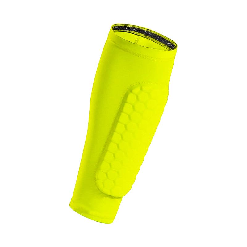 

Honeycomb Lycra Silicone Anti-Slip Calf Protector: Anti-Collision Leg Sleeve for Football & Basketball. L Single
