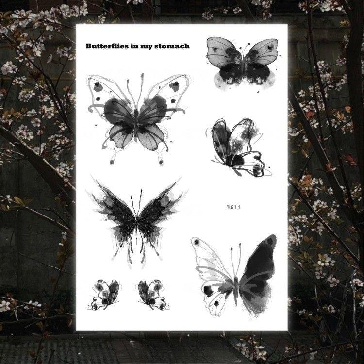 Waterproof Realistic Butterfly Tattoo Sticker – Small, Fresh, Aesthetic Cartoon Style, Long-Lasting, Personalized Colors