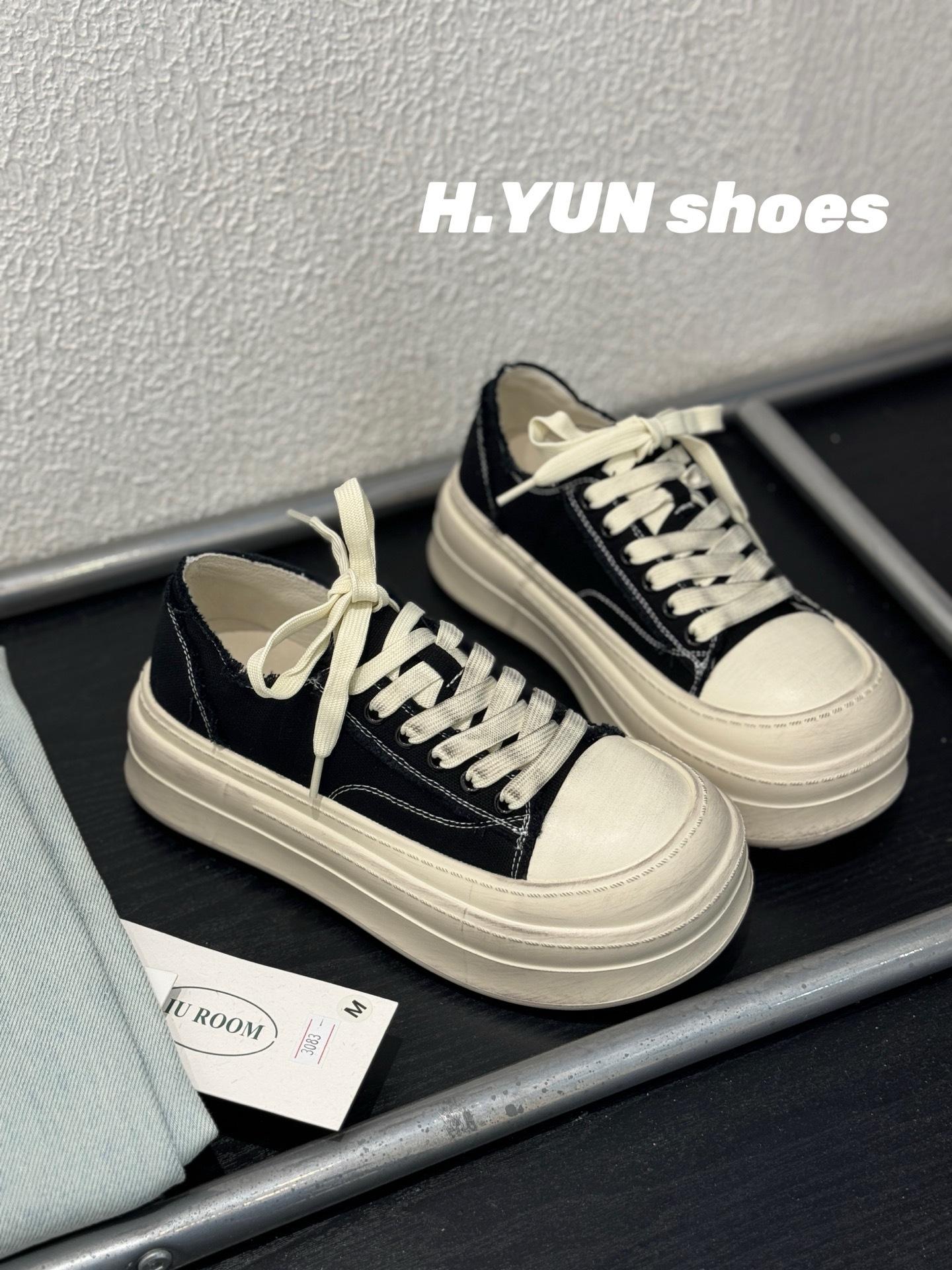 

Платформа OPLK туфли с большой подошвой женские лакированные универсальные увеличивающие рост повседневные туфли маффины спортивные туфли парусиновые туфли 35 чёрный