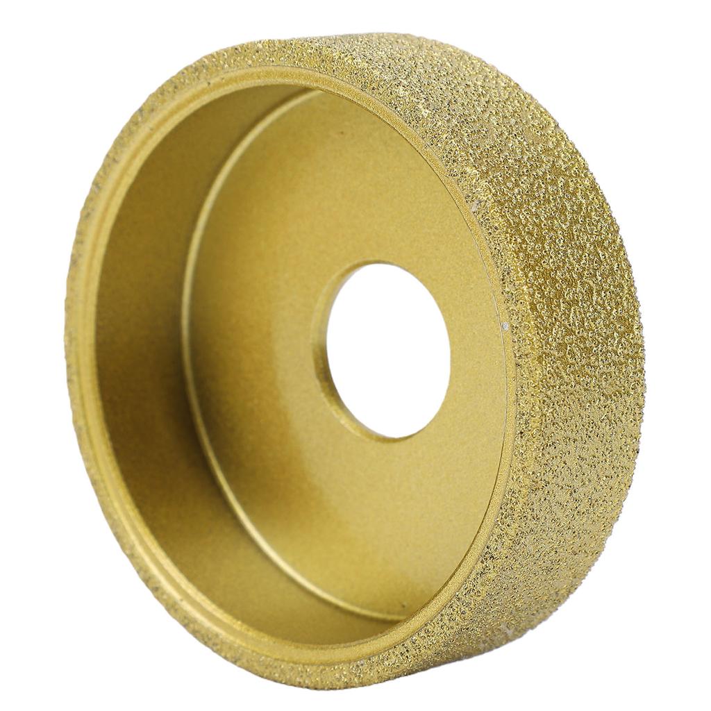 Diamond Grinding Wheel 3 Inch Dry Wet Vacuum Brazed Round Edges Diamond Grinding Wheel for Tile Quartz Marble Granite