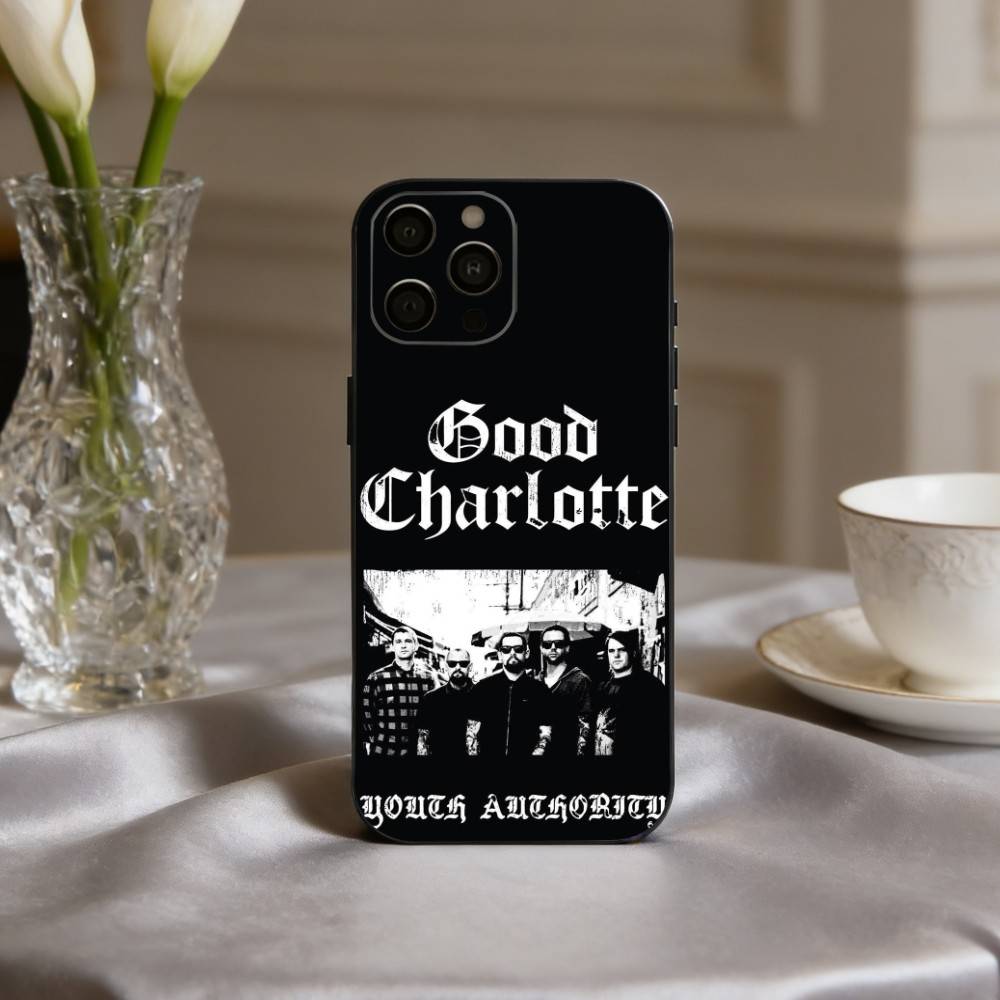 Pop-rock g-Good Charlotte Band Phone Case For iPhone 17pro,16,15,14,13,12,11 Plus,Pro Max,XS,Soft Silicone Black Cover