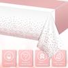 Gold Polka Dots Confetti Plastic Tablecloths Disposable Table Covers Thanksgiving Table Cloths for Picnic Birthday Wedding Party