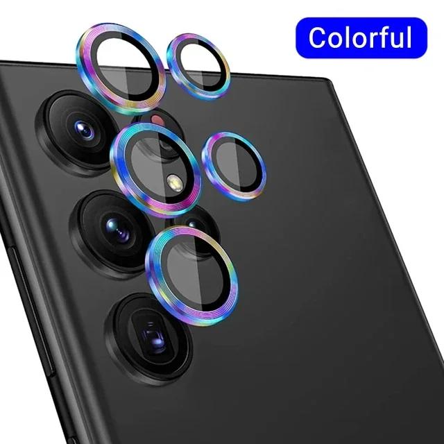HD Tempered Glass Camera Lens Protector Metal Ring Film For Samsung Galaxy S26 S25 S24 S23 Ultra Plus Anti-Scratch