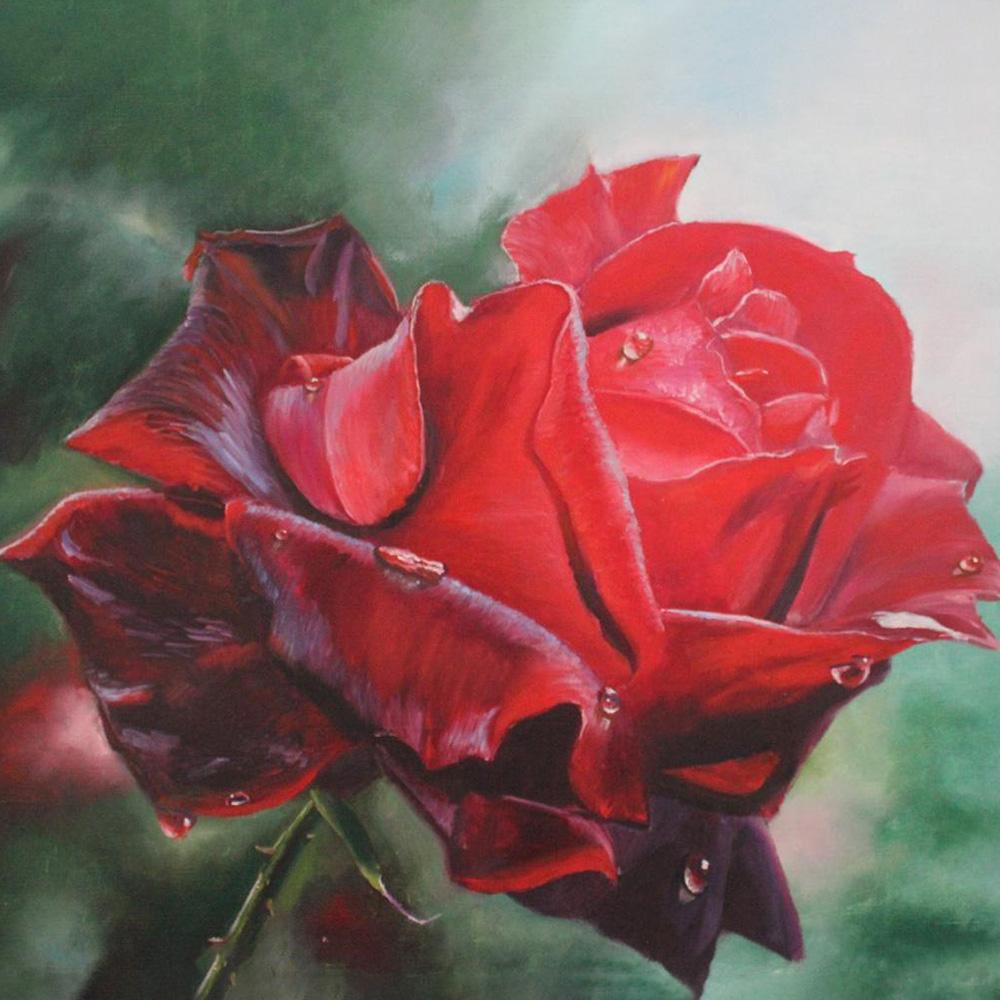 5D DIY Diamond painting Romantic flowers full diamond square/round diamond embroidery cross-stitch set home wall decorative art