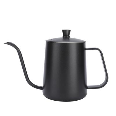 Nerezová konvice s husím krkem na čaj Pour Over kávu Dlouhá úzká hubička Drip Pot (350 ml)