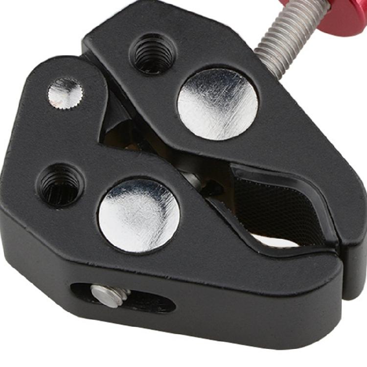 Heavy Duty Multifunctional Super Crabbing Clamp 1/4inch-20 & 3/8inch-16 Screw Thread Adapter for Camera Photography Ligh