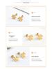 Korean Fashion Clover Ear Cuffs & Snowflake Stud Earrings - Non-Fading Luxury Design
