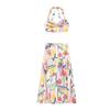 Summer European & American Patchwork Print Camisole and Skirt Set for Women