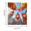 Custom Flannel Blanket, 2D Printed Chicken Gathering Quirky Theme Throw, Birthday/Holiday Gift, Multi-Use For Sofa/Bed/Camping/O