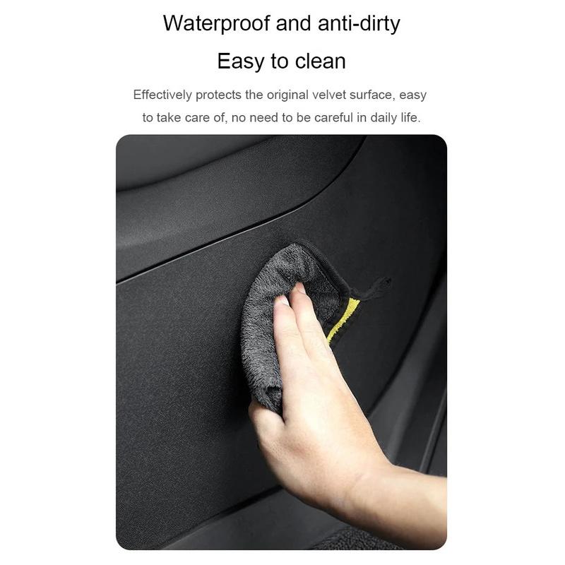 For Tesla Model 3 Highland 2024 Center Leather Kick Mat Model 3/Y - TPE Waterproof Mat On Both Sides of Center Control