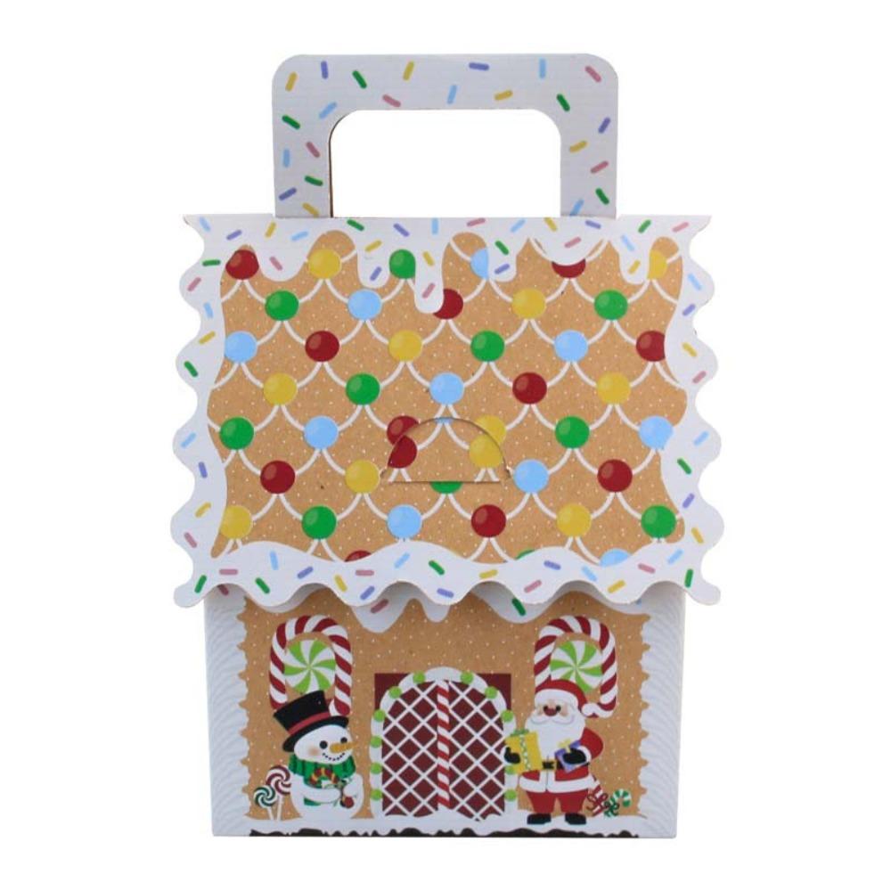 10PCS House Shape Gift Box Kraft Paper Christmas Tree Pendant  Christmas Party Decoration
