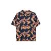 Plant Pattern Printed Short Sleeve Shirt Men Shirts Navy 458354-69
