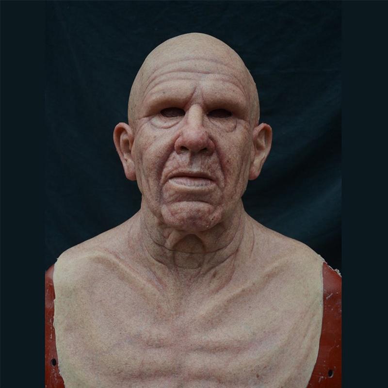

Realistic Latex Old Man Face Mask For Fancy Dress Cosplay Costume Halloween High Quality Material Old Man Without Hair