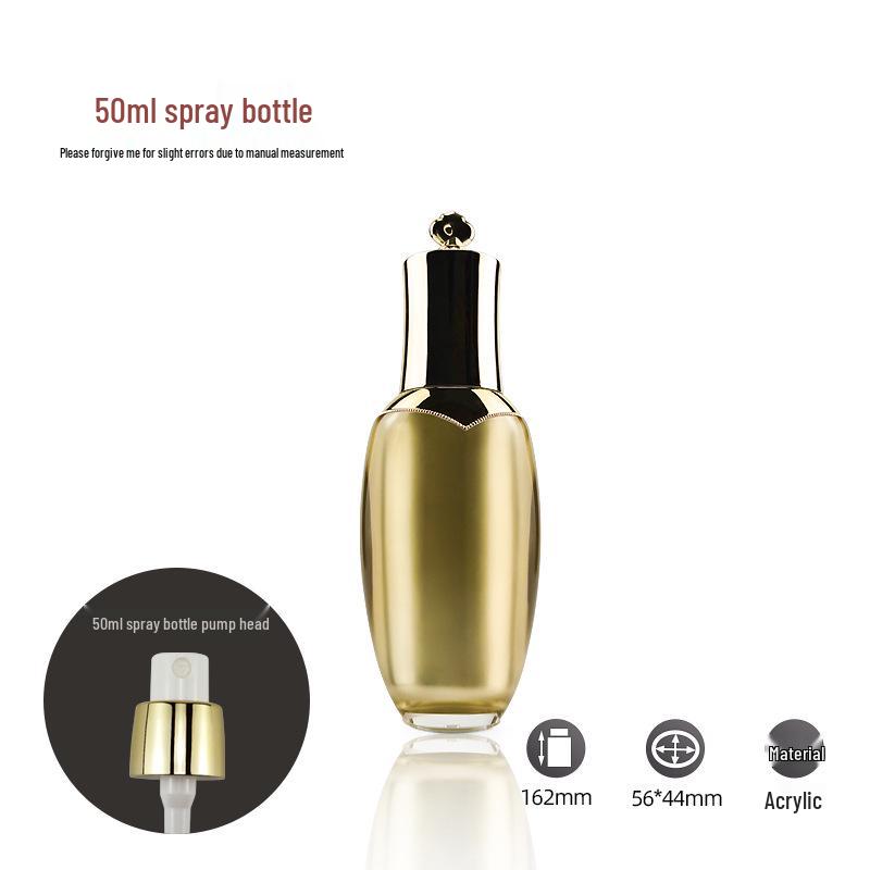 Crown Set: Face Cream, Eye Cream, Lotion, Essence, and Fine Spray Cosmetic Bottles