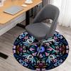 1pc Floral Kaleidoscope Round Chair mat office Area Rug - Non-Slip, Floor Mat for Office, Bedroom, Ideal home decor gift p0105097