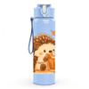 1PC Hedgehog Coffee Autumn Print 750ml Color Plastic Sports Water Bottle Leakproof Flip Straw Lid Suitable for Sports Office Home Use