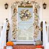 Fall Garland Autumn Maples Leaf Pumpkin Berry Garland Thanksgiving Halloween Home Mantle Fireplace Decorations Hanging Supplies